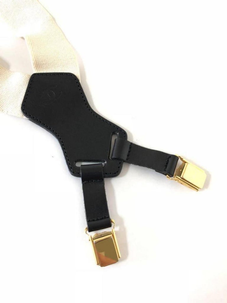 Chanel Off-white (Ultra Rare) Logo Runway Suspenders 231305 Tech ...