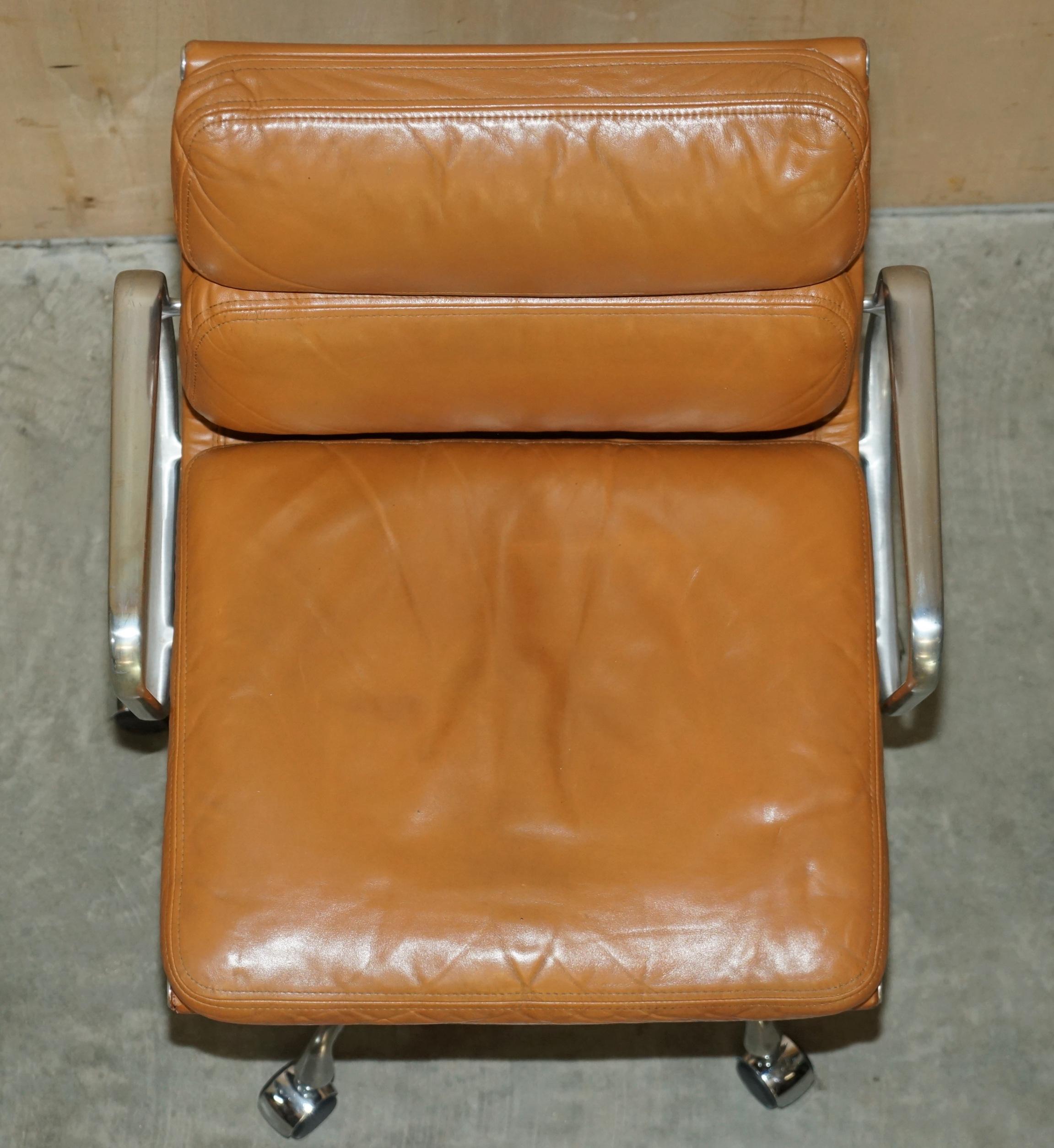 Chanel Office 1991 Herman Miller Eames Ea217 Cognac Leather Softpad Office Chair 8