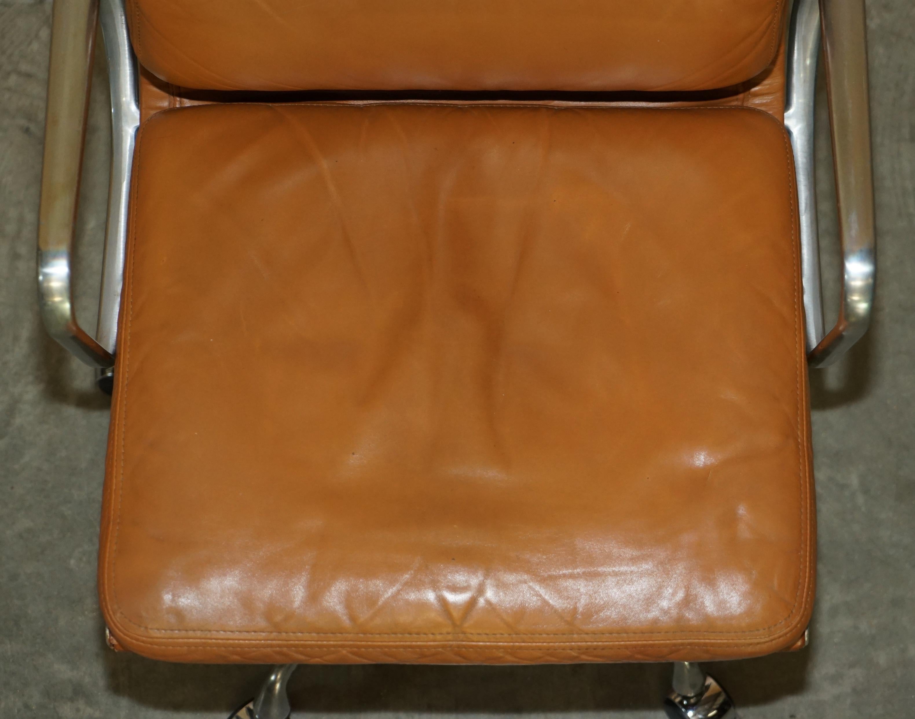 Chanel Office 1991 Herman Miller Eames Ea217 Cognac Leather Softpad Office Chair 9