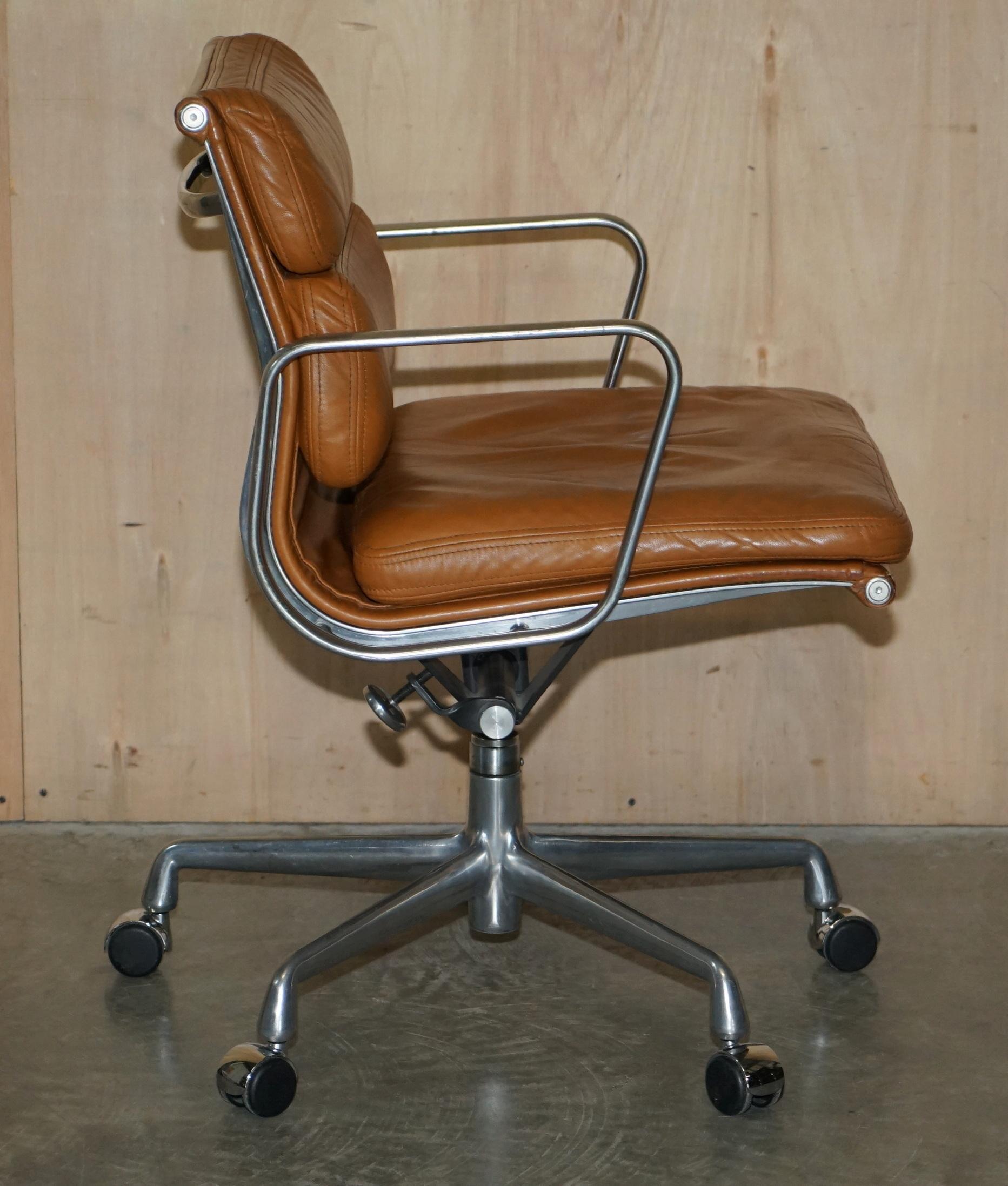 Chanel Office 1991 Herman Miller Eames Ea217 Cognac Leather Softpad Office Chair 12