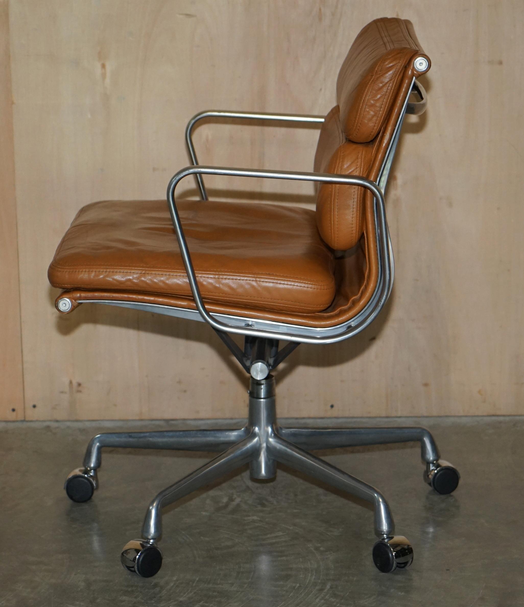 Chanel Office 1991 Herman Miller Eames Ea217 Cognac Leather Softpad Office Chair 14