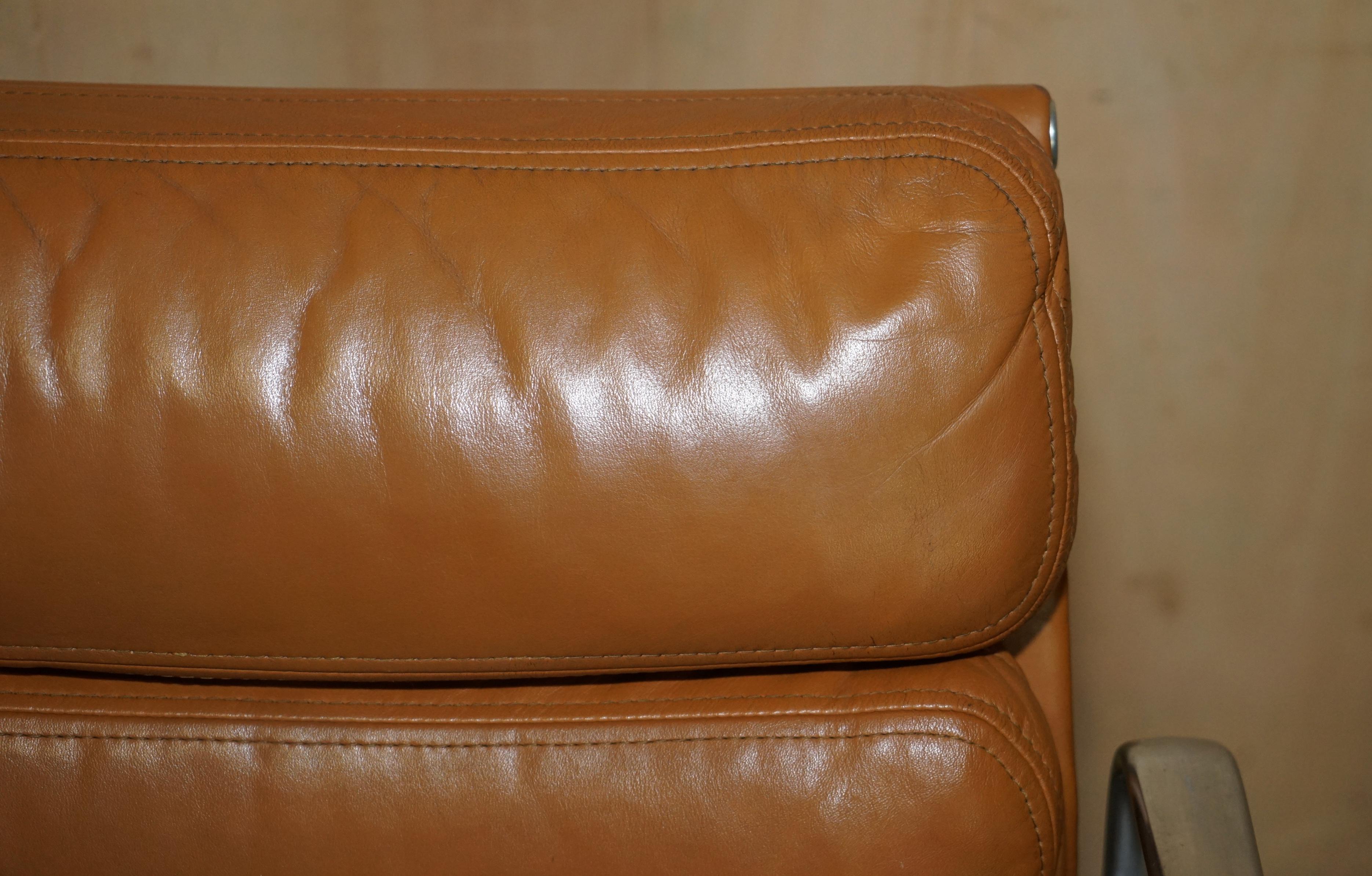 Chanel Office 1991 Herman Miller Eames Ea217 Cognac Leather Softpad Office Chair 2