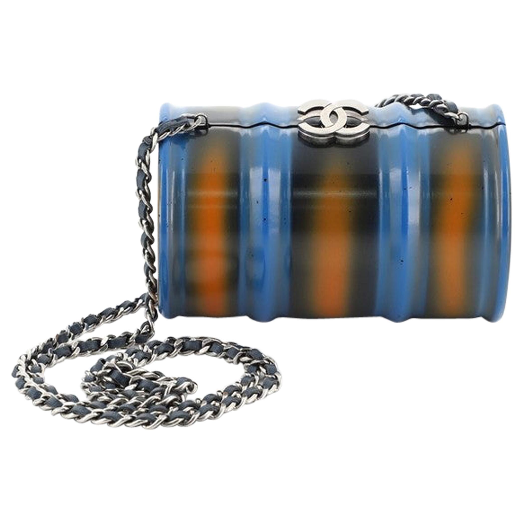 Chanel Oil Drum Minaudiere Metal at 1stDibs chanel oil drum for sale