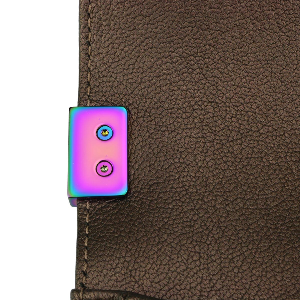 CHANEL Old Medium Boy Bag Bronze Iridescent Goatskin with Rainbow Hardware 2016 9