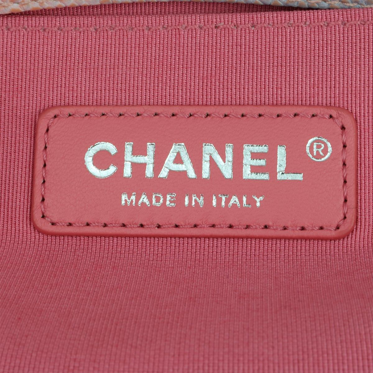  Chanel Old Medium Boy Bag Rainbow Caviar with Silver Hardware 2018 8