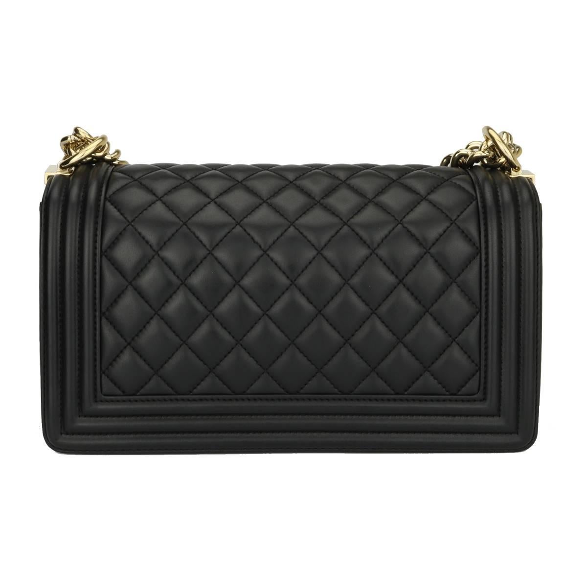 chanel boy shiny gold hardware