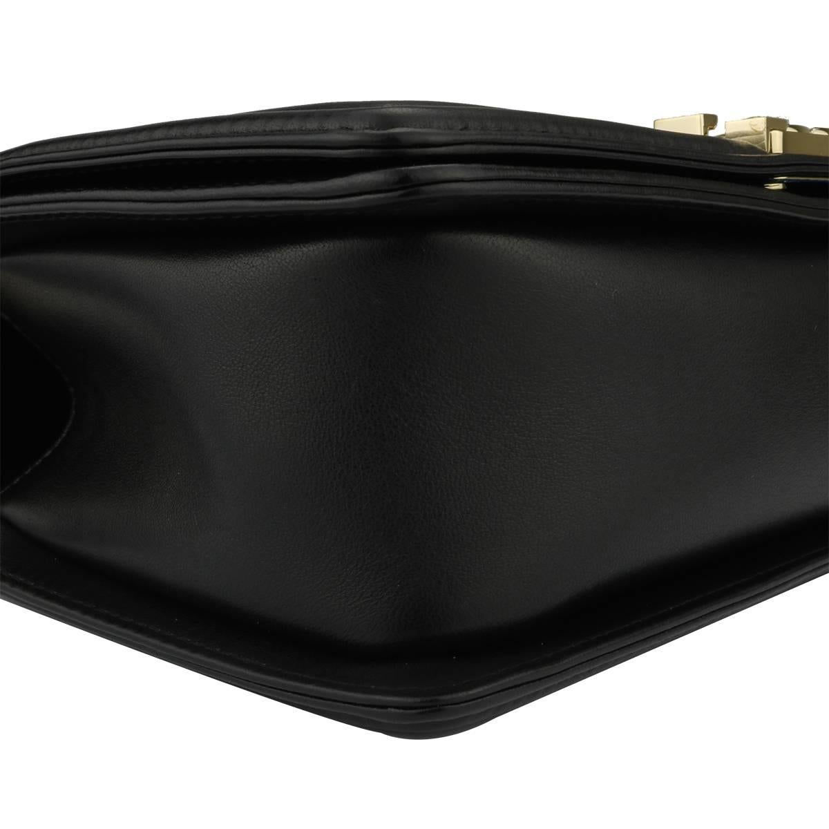 Chanel Old Medium Quilted Boy Black Lambskin with Shiny Gold Hardware, 2016 1