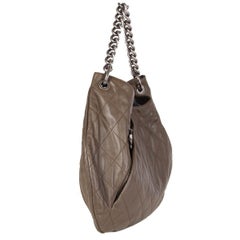 Chanel olive green leather COCO PLEATS LARGE HOBO Shoulder Bag