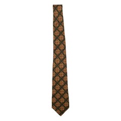 Chanel Olive Green & Multicolor Printed Tie