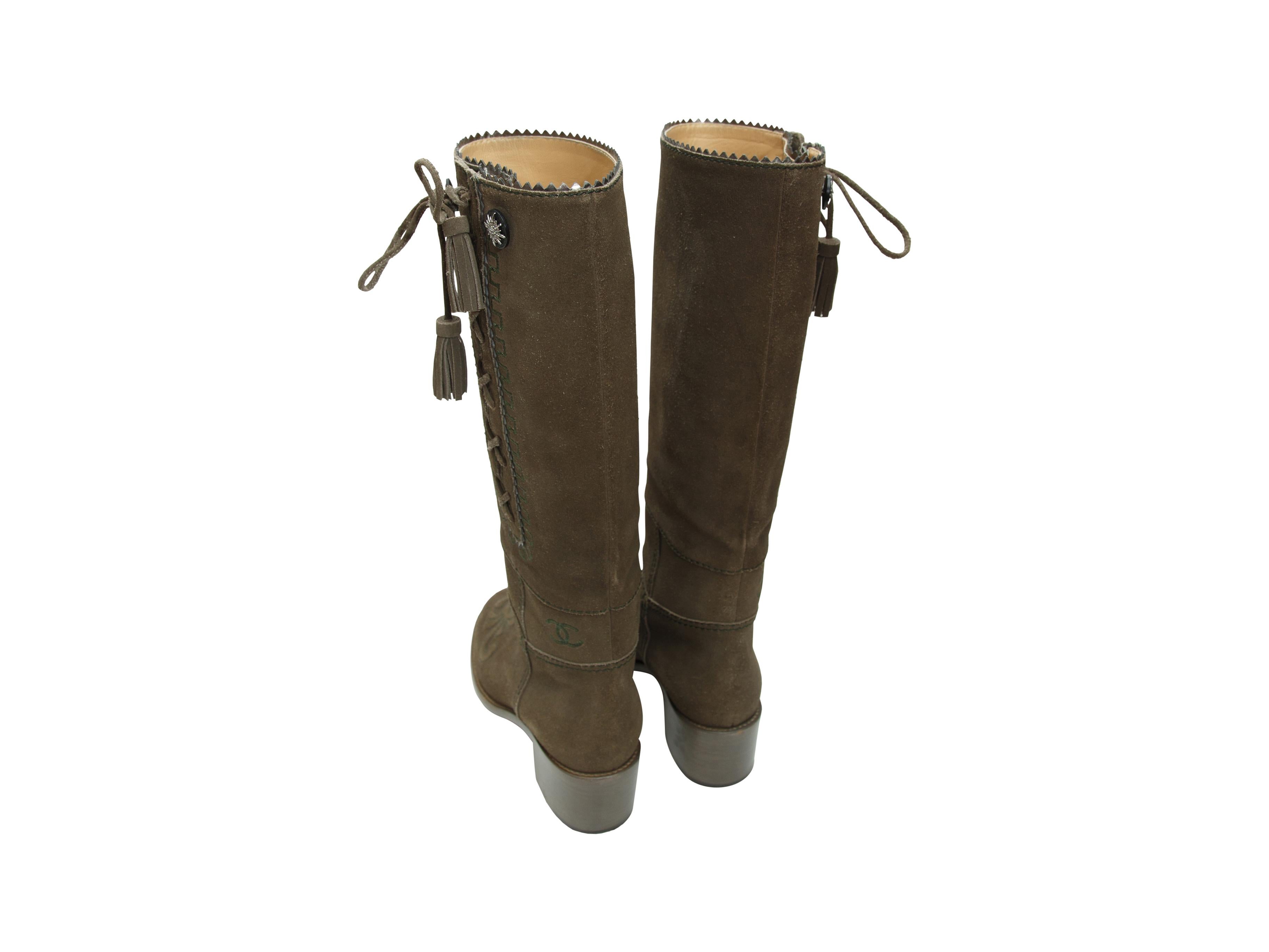 olive green suede boots