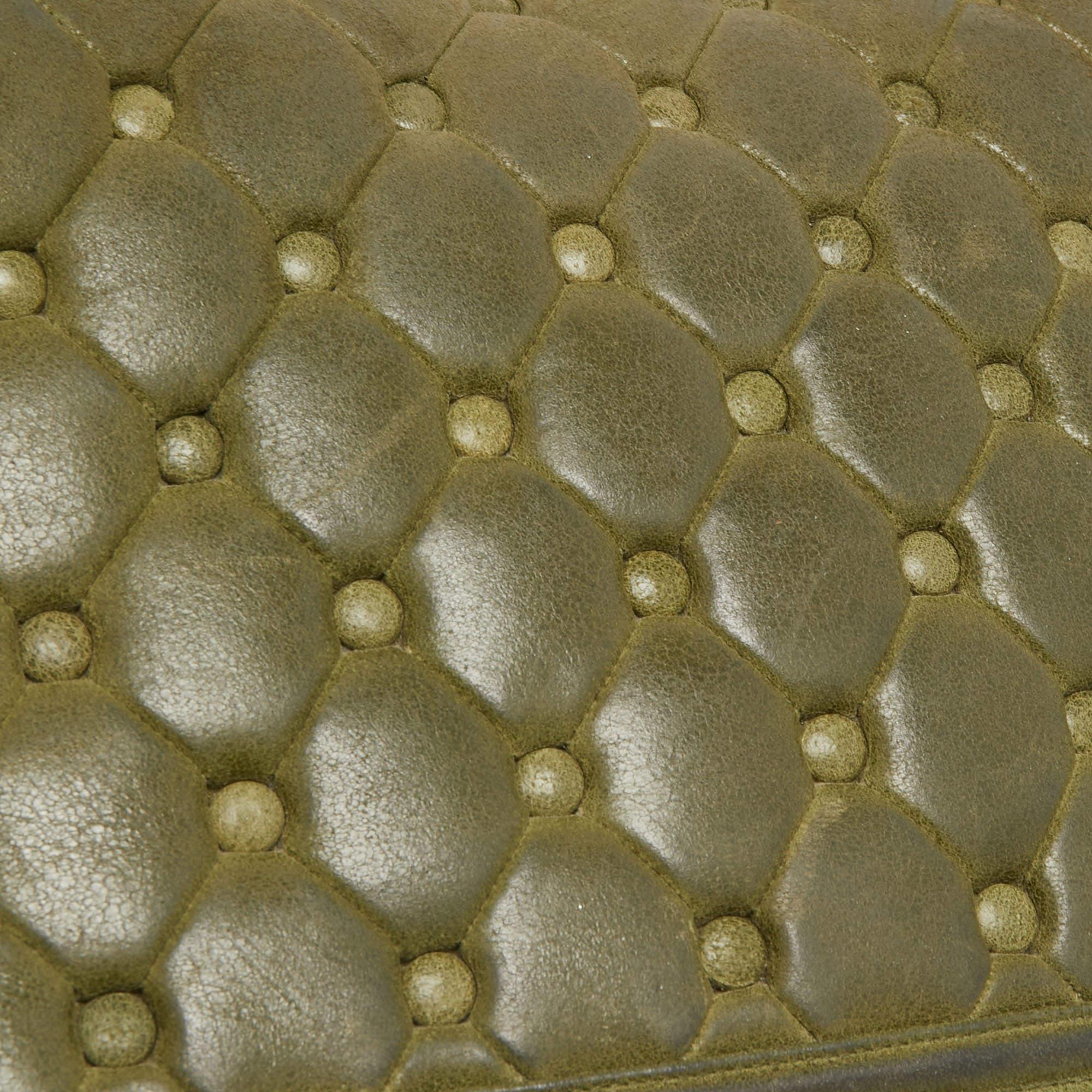 Chanel Olive Green Quilted Suede Large Boy Bag 8