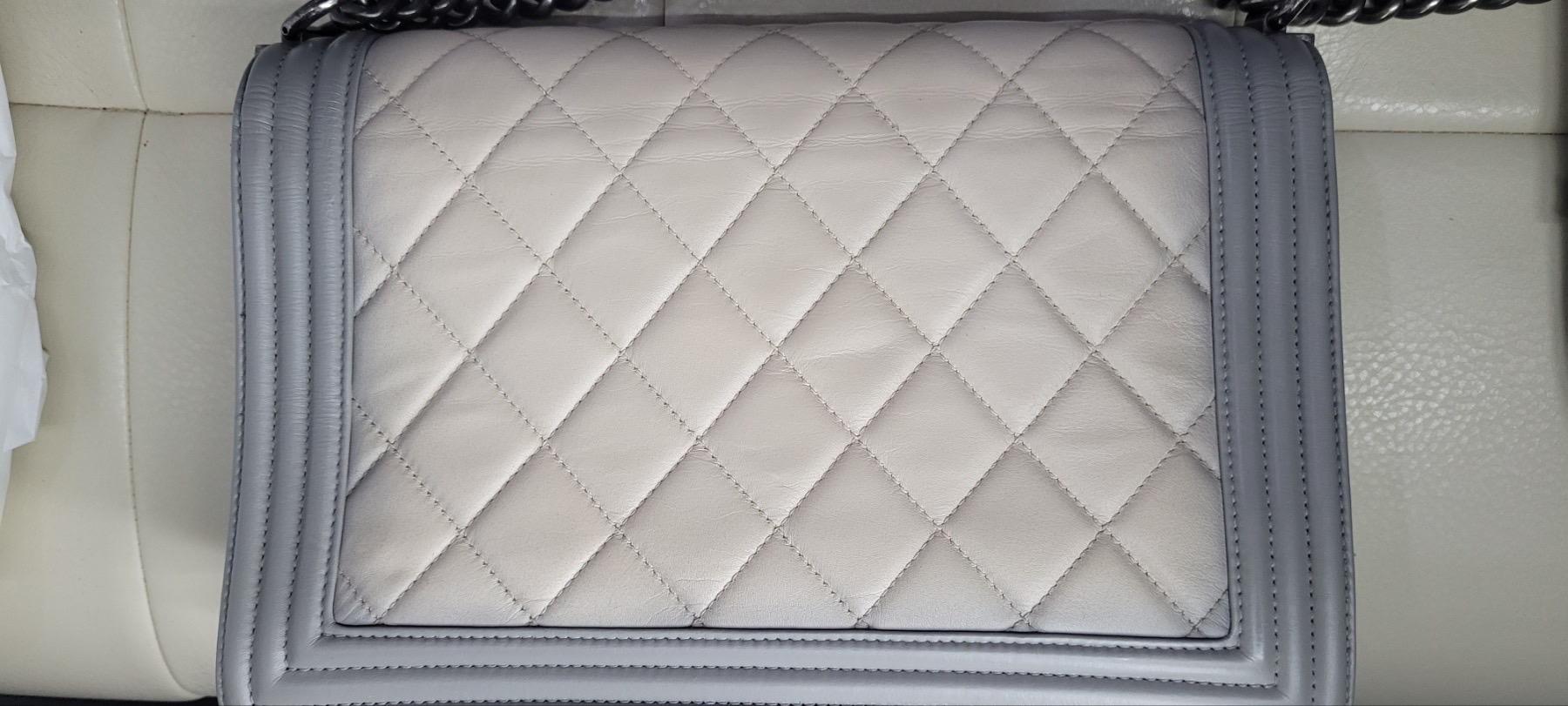 CHANEL Ombre Boy Large Quilted Flap Bag  10