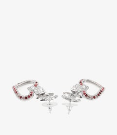 Chanel Ombre Crystal Multi-Colour Drop Heart Earrings