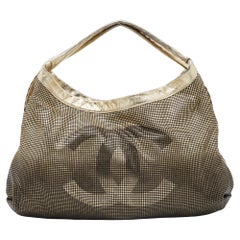 Chanel Ombre Gold Perforated Leather Hollywood CC Hobo