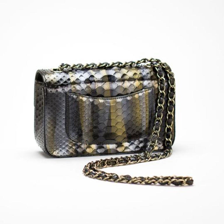 Chanel Python Exotic Mini Chanel 2014 Dallas Métiers d'Art Ombré Python Exotic Snakeskin Rare ...