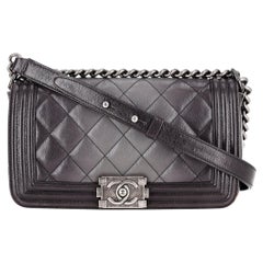 Chanel Ombre Quilted Glazed Leather Crossbody Boy Bag
