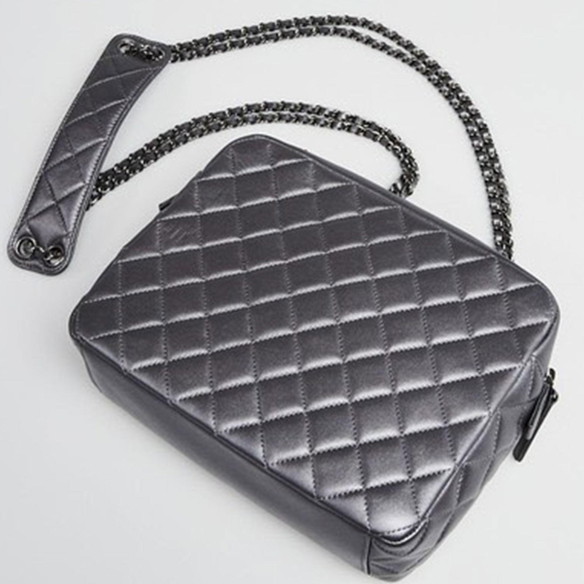 Nero Chanel Ombre Shopping Pop Art Gradient Tote Grande in vendita