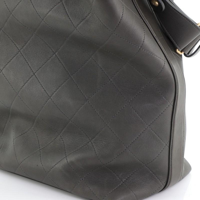 Chanel On My Shoulder Drawstring Bag Quilted Calfskin Small 1