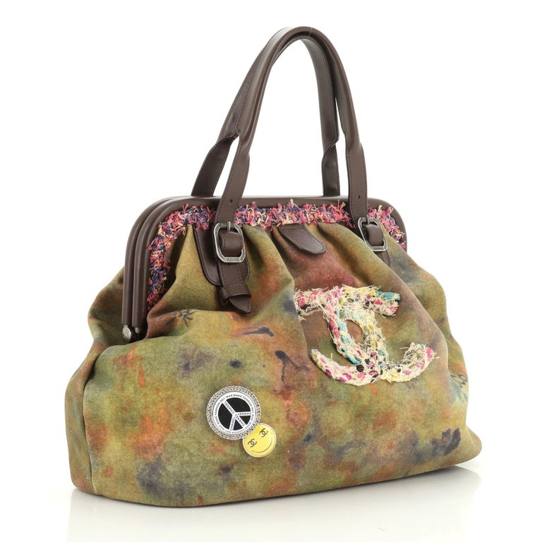 Chanel On The Pavements Graffiti Bowling Bag Canvas at 1stDibs