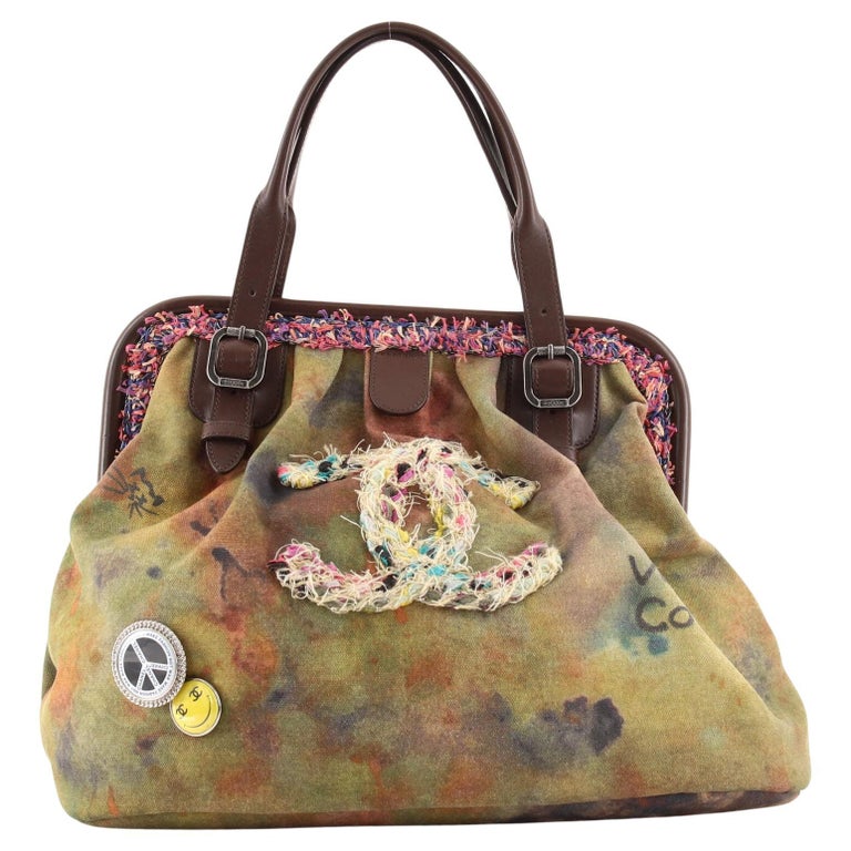 Chanel On The Pavements Graffiti Bowling Bag Canvas at 1stDibs
