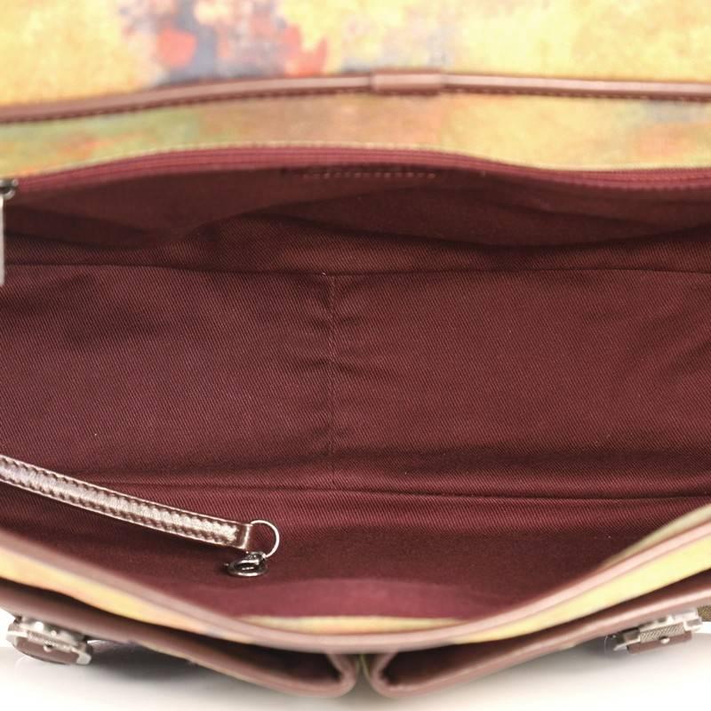 Brown Chanel On The Pavements Graffiti Messenger Bag Canvas Large