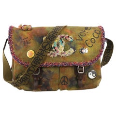 Chanel On The Pavements Graffiti Messenger Bag Canvas Large