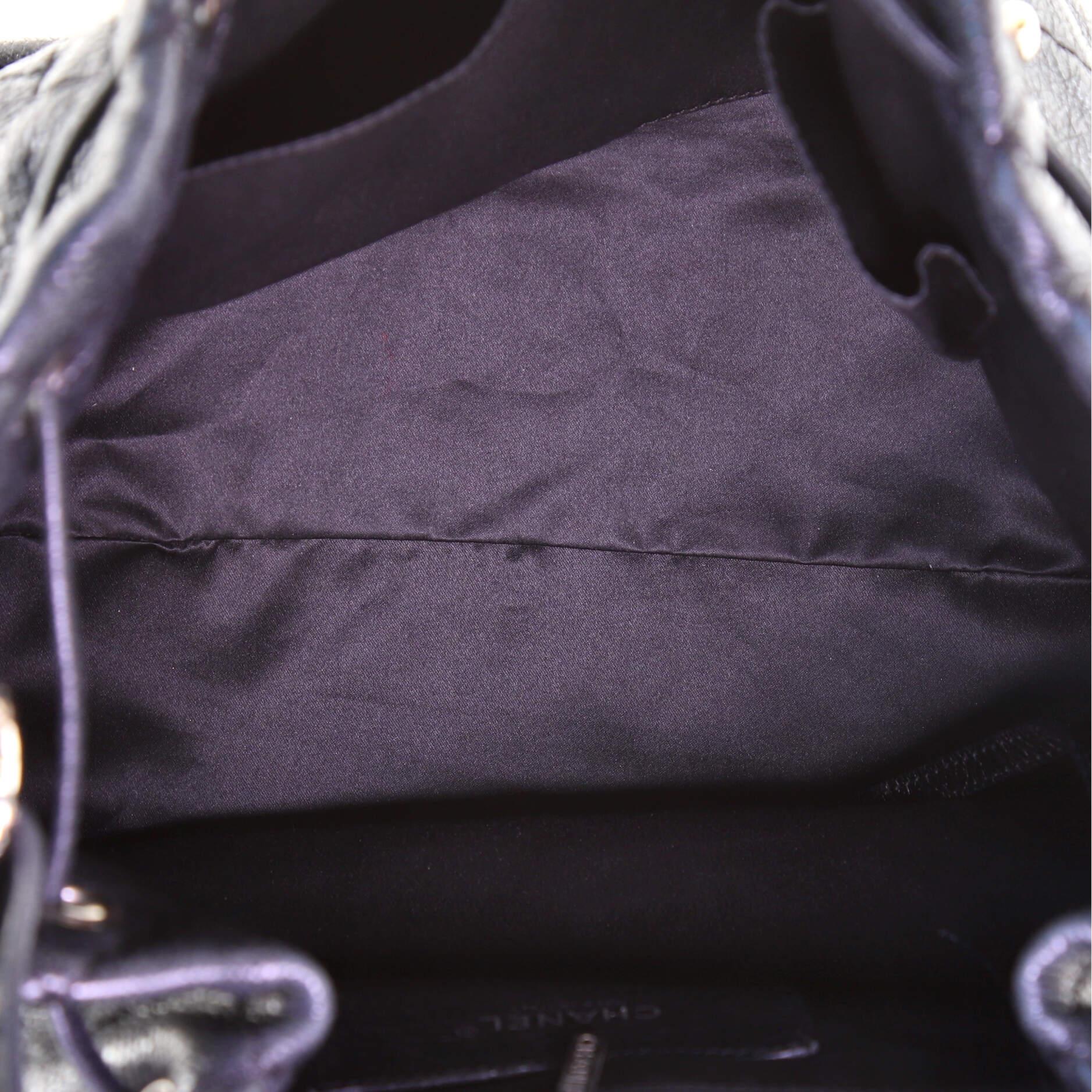 Women's or Men's Chanel On the Road Drawstring Bucket Bag Quilted Glazed Leather