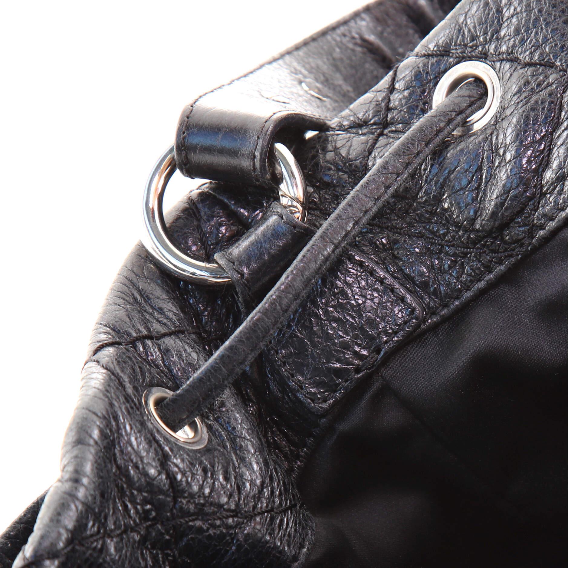 Chanel On the Road Drawstring Bucket Bag Quilted Glazed Leather 1