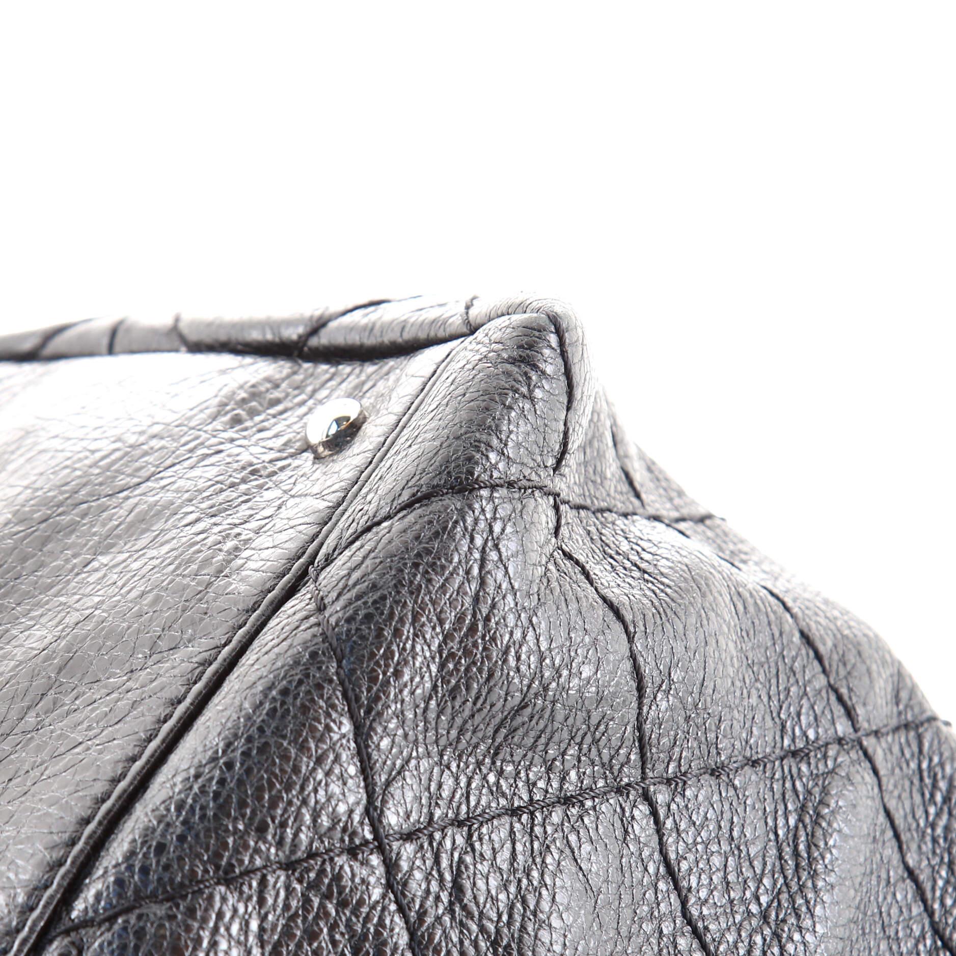 Chanel On the Road Drawstring Bucket Bag Quilted Glazed Leather 2