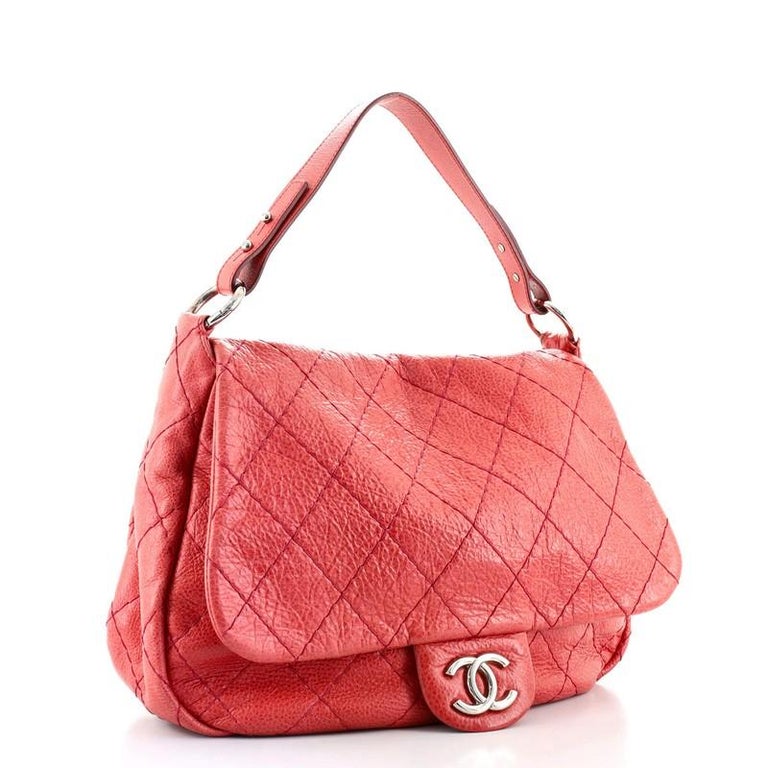 Chanel On the Road Flap Bag Quilted Leather Small at 1stDibs