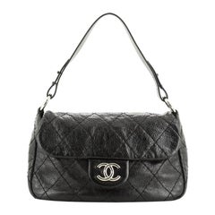 Chanel On the Road Flap Bag Quilted Leather Small