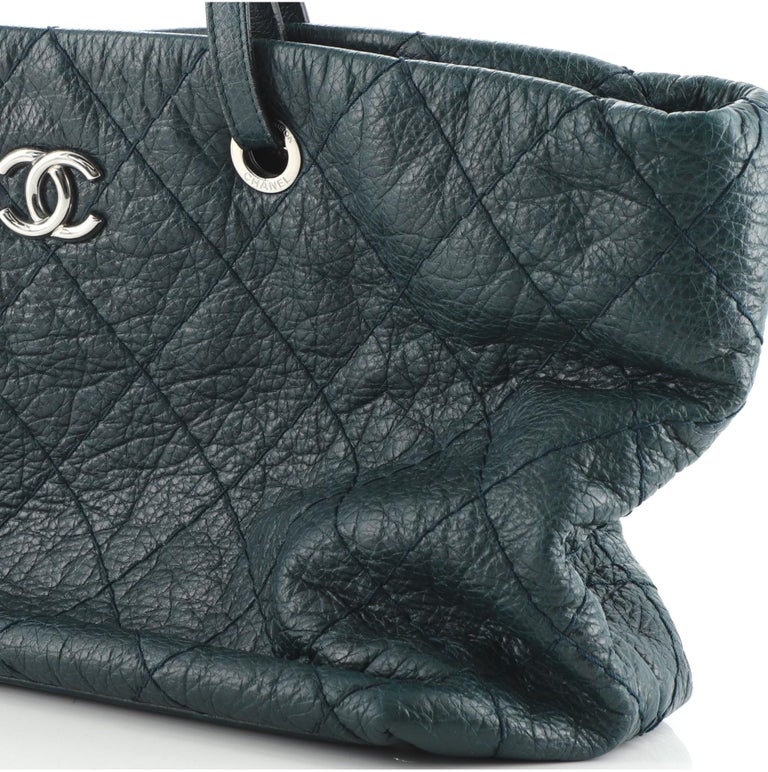 Chanel On The Road Shopping Tote Quilted Leather Medium at 1stDibs