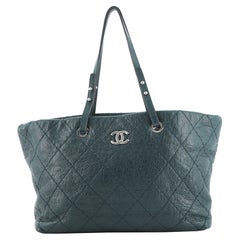 Chanel On The Road Shopping Tote Quilted Leather Medium