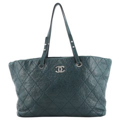 Chanel On The Road Shopping Tote Quilted Leather Medium
