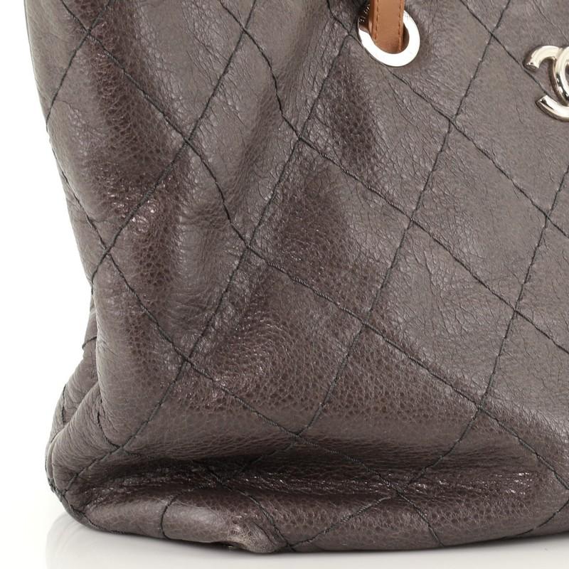 Chanel On The Road Tote Quilted Leather Small 1