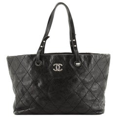 Chanel On The Road Tote Quilted Leather Small