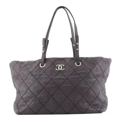 Chanel On The Road Tote Quilted Leather Small