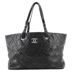 Chanel On The Road Tote Quilted Leather Small