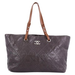 Chanel On The Road Tote Quilted Leather Small