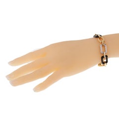 Chanel Onyx Diamond Gold Bracelet