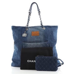 Chanel Open Shopping Tote Degrade Denim Large