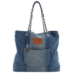 Chanel Open Shopping Tote Degrade Denim Medium