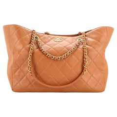 Chanel Open Shopping Tote Quilted Lambskin Large