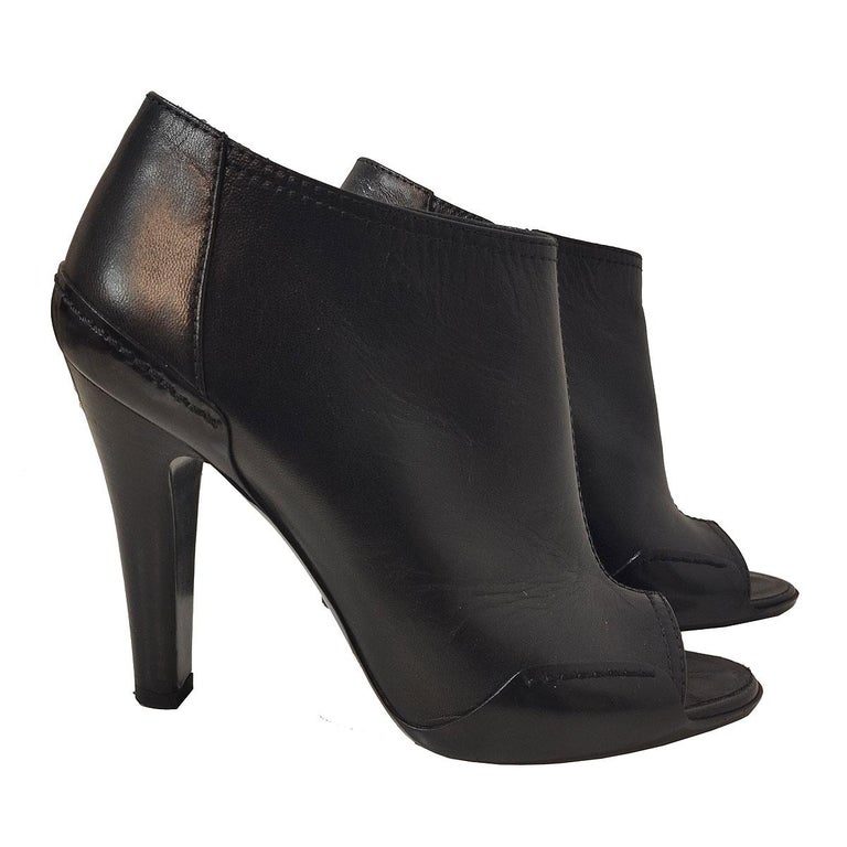 Chanel Open toe Ankle Boots IT 37 For Sale at 1stDibs