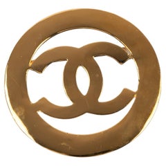 Chanel, durchbrochene goldene Metallbrosche, 1990er-Jahre