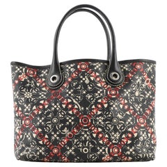 Chanel Optic Coco Tote Printed Coated Canvas with Caviar Small Chanel Optic Coco Tote Printed Coated Canvas with Caviar Small