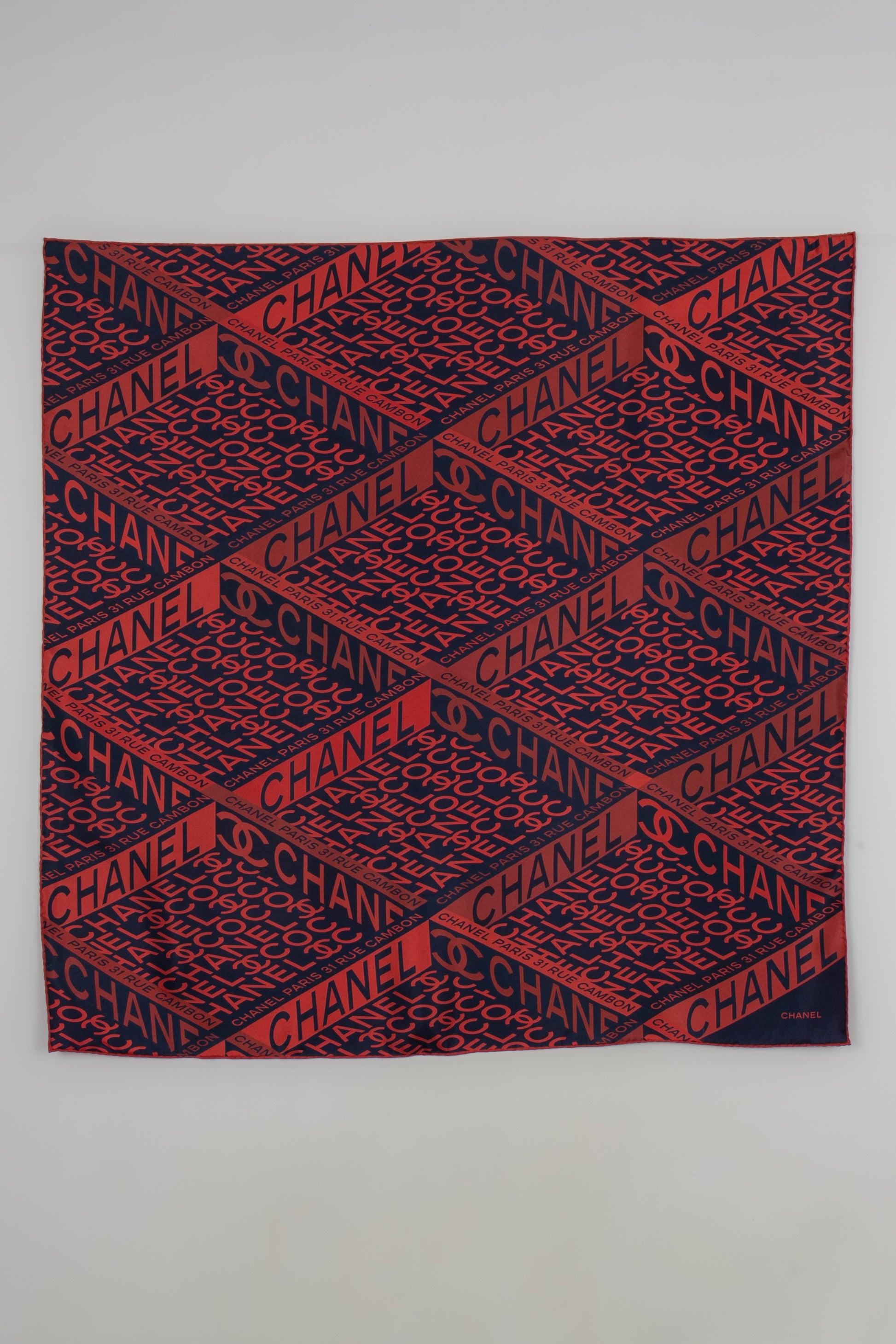 foulard chanel bleu