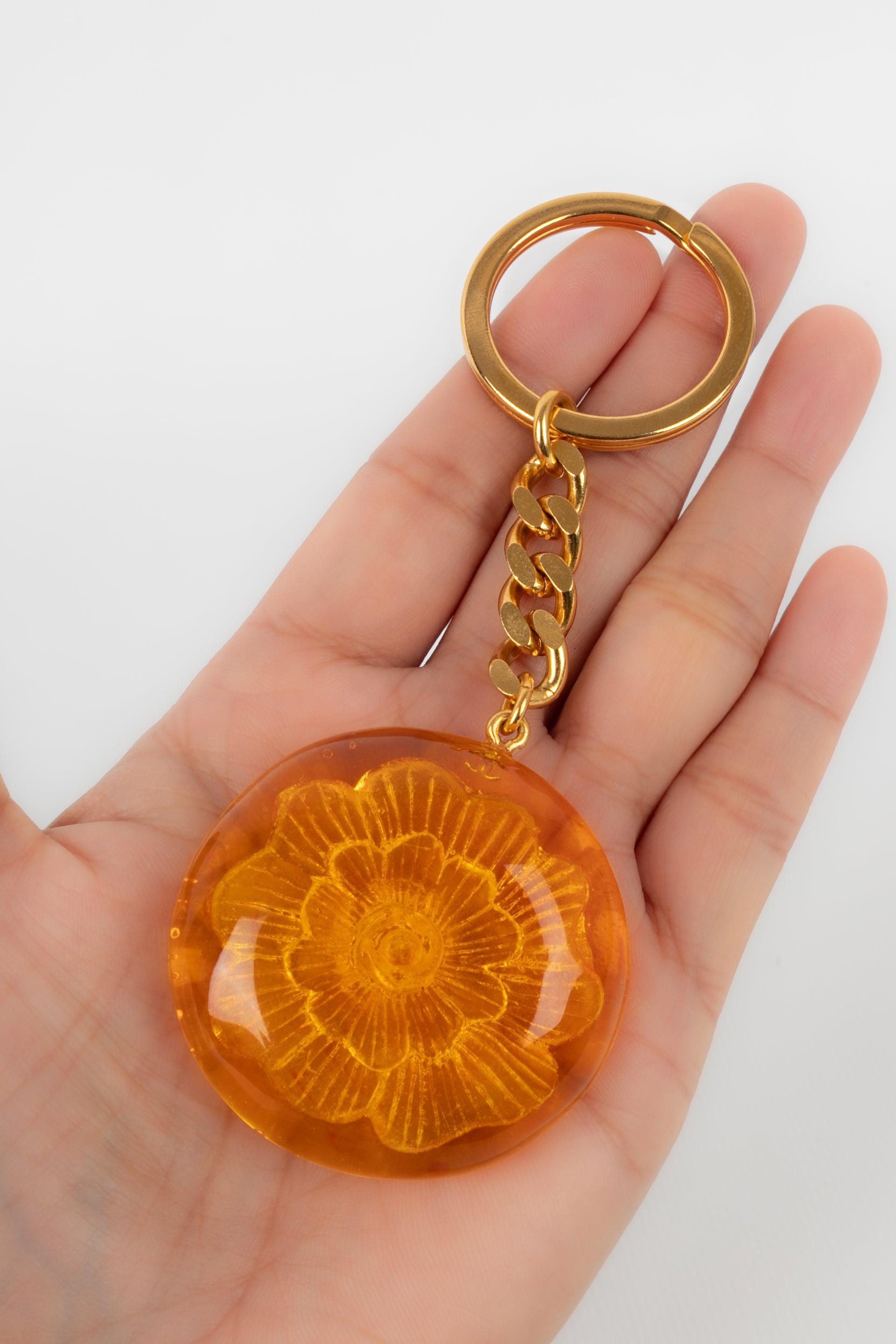 Chanel Orange Bakelit Schlüsselanhänger 1