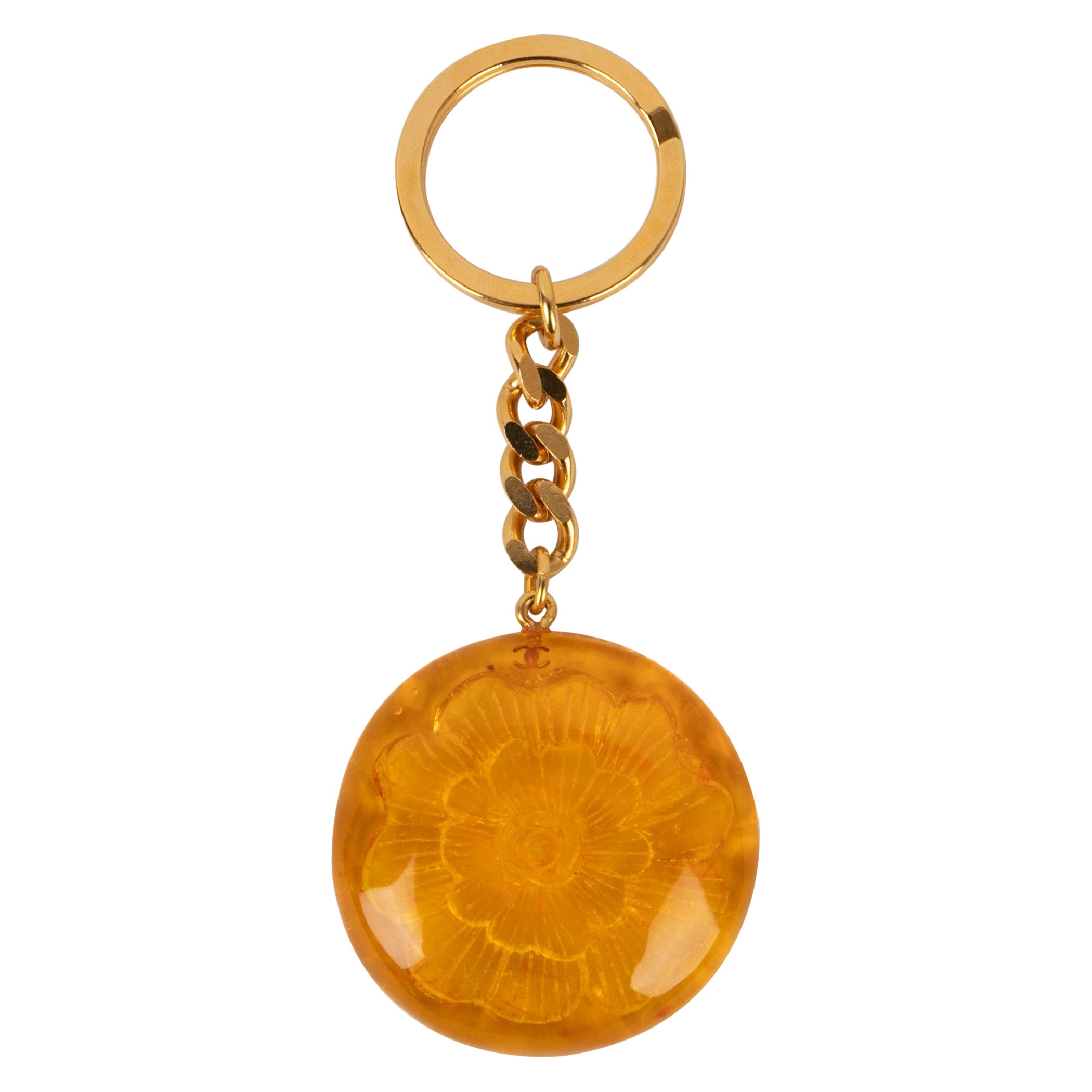 Chanel Orange Bakelite Key Ring