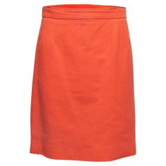Chanel Orange Boutique Knee-Length Skirt